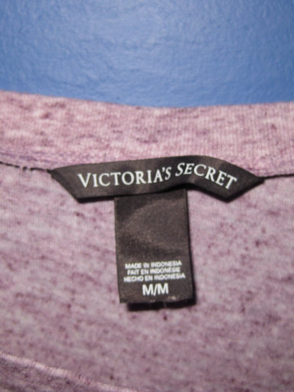 Lightweight Heathered Purple Victoria's Secret Size Medium Long Sleeve Shirt - Picture 2 of 3